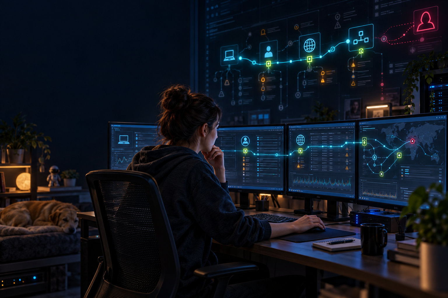 A threat hunter career field guide visual