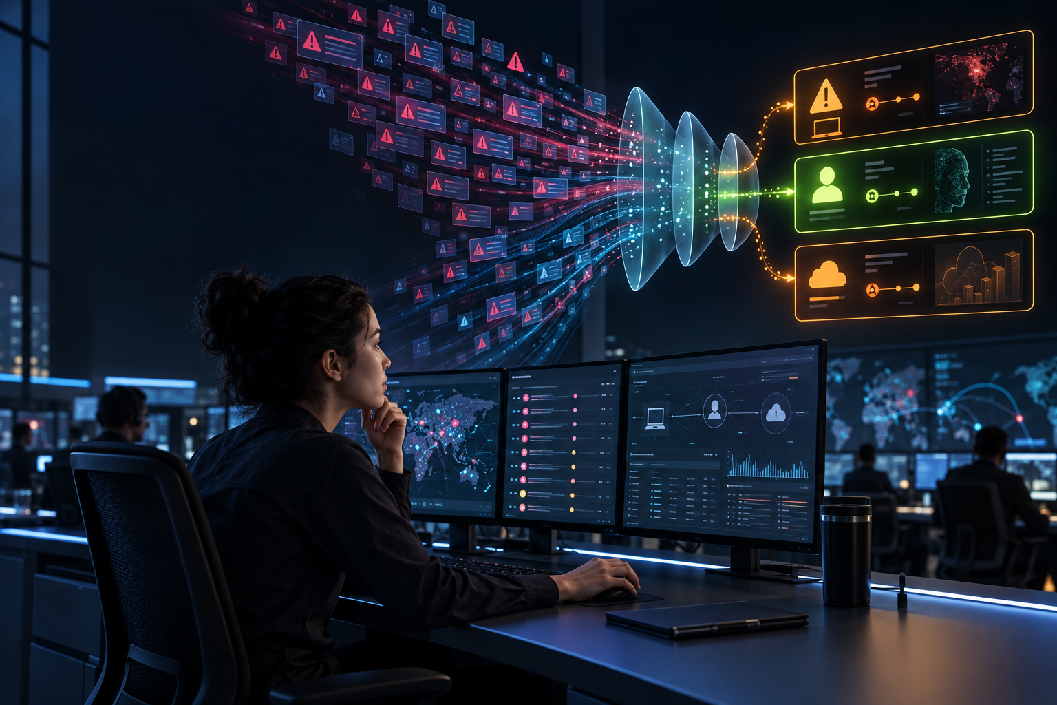 A security operations centre alert triage workflow