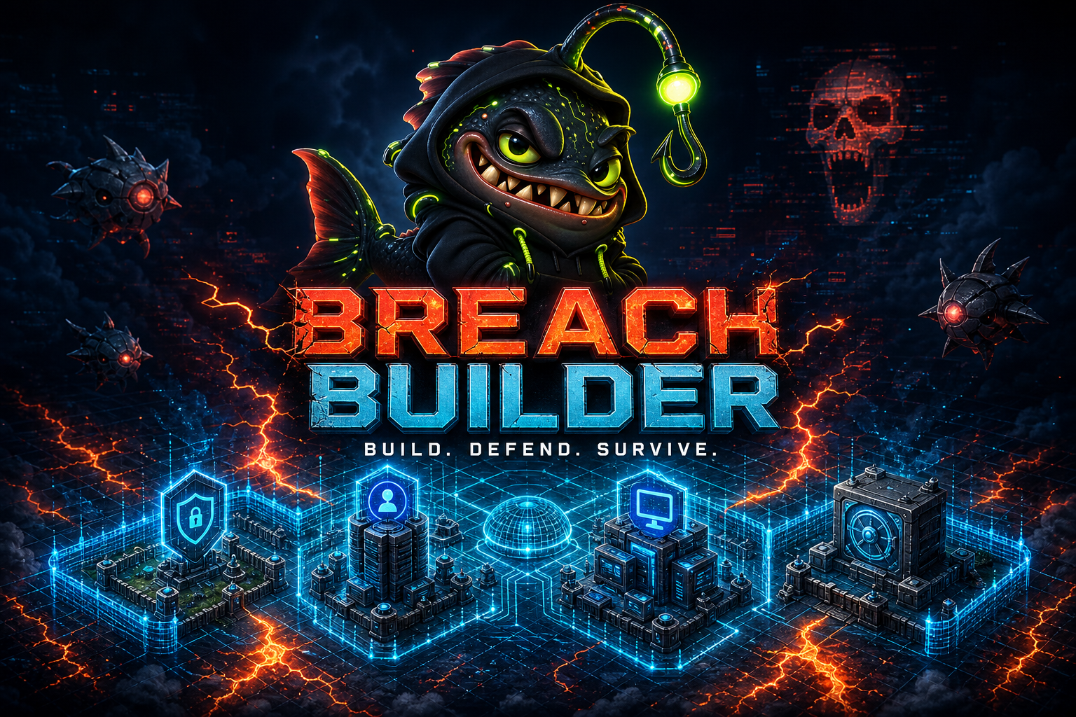 Breach Builder cyber-defence strategy game artwork