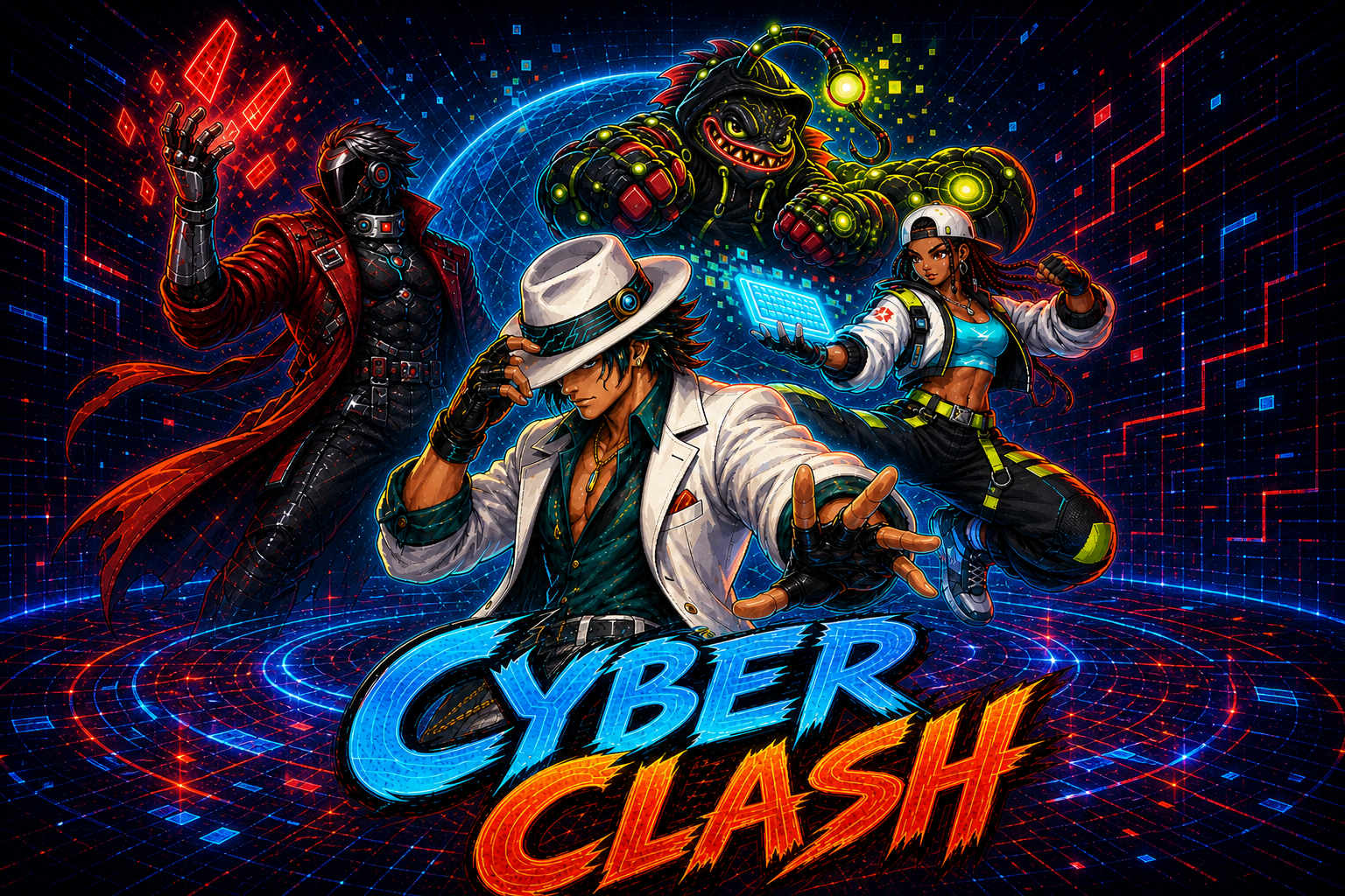 Cyber Clash cybersecurity fighting game artwork