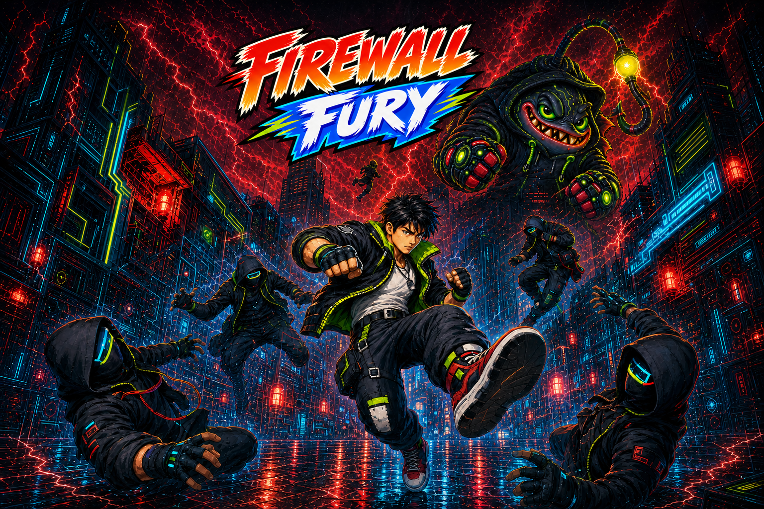 Firewall Fury network-defence game artwork