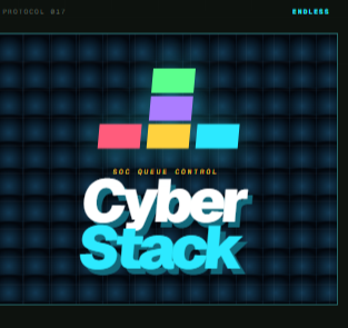 Cyber Stack SOC falling-block puzzle game artwork