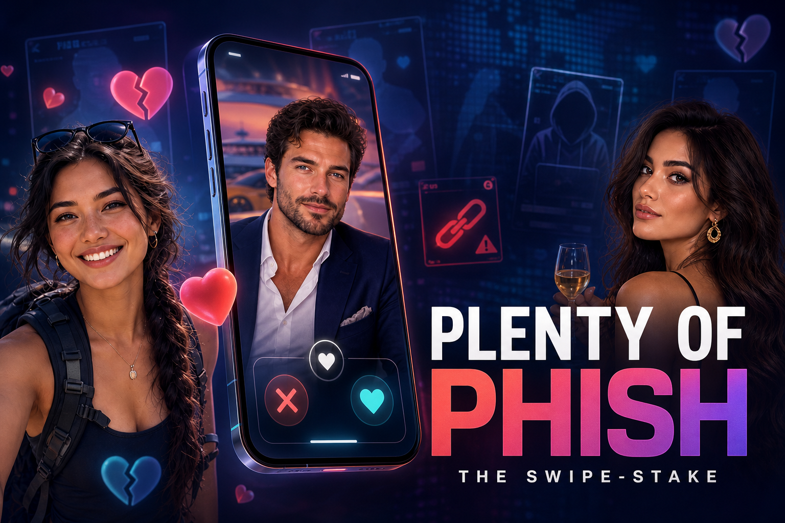 Plenty of Phish romance-scam awareness game artwork